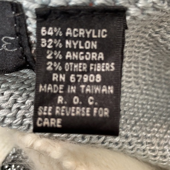 Vintage Gray, Black & Cream Sweater by Angenie / Size Small - Picture 9 of 10